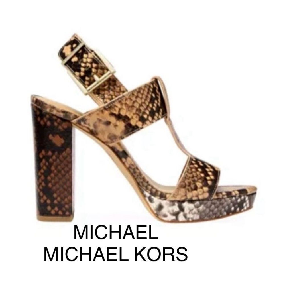 New Authentic Michael Michael Kors Becker T Strap Sandals